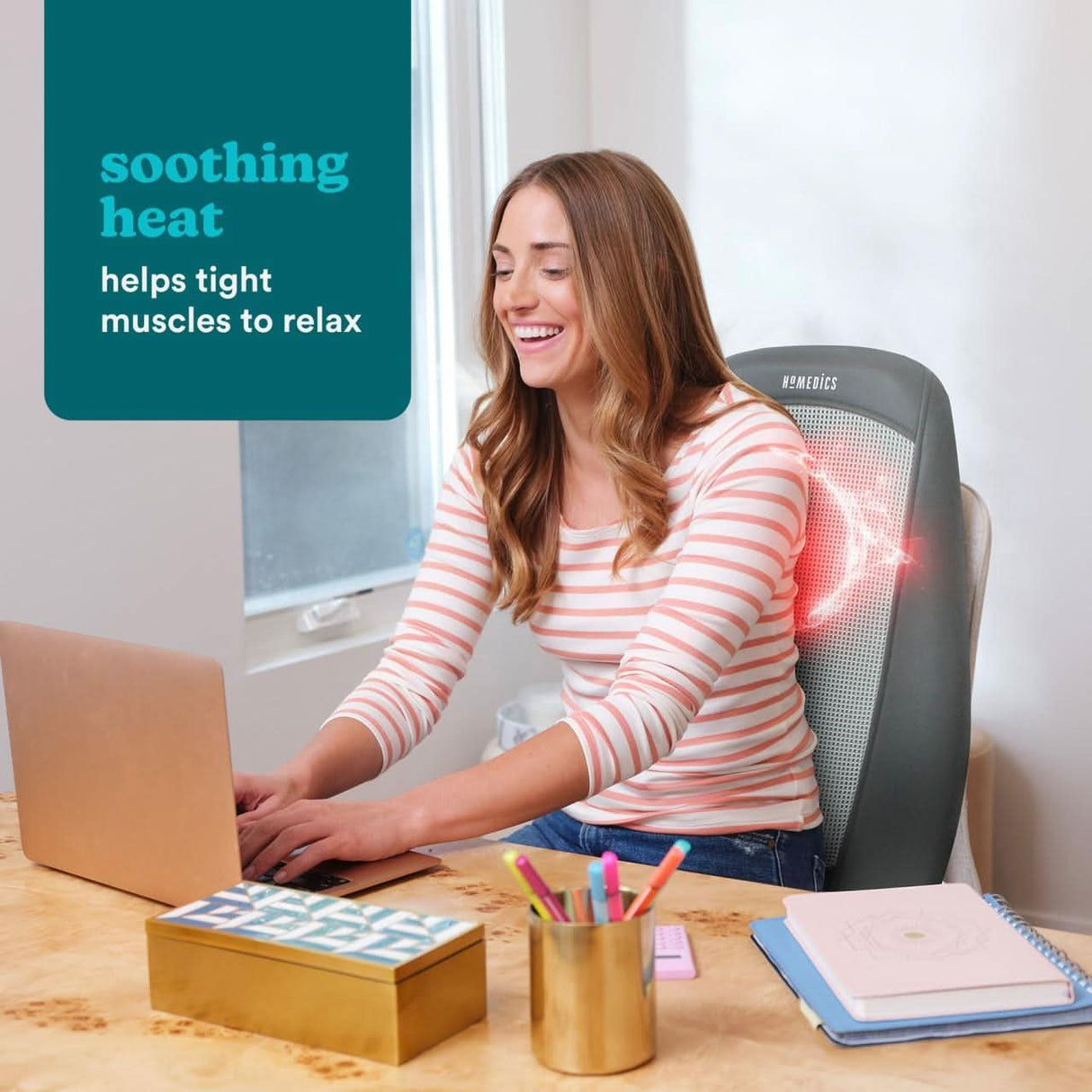 HoMedics Shiatsu Adjustable Massage Chair With Heat