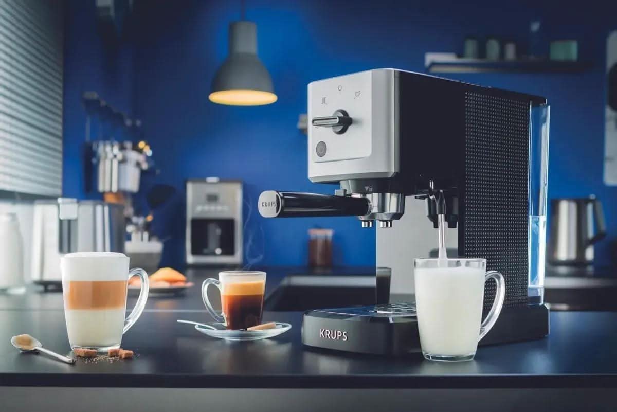 Krups XP3440 Espresso Machine Stainless Steel 1.1 litres - Black/Silver - EU PLUG