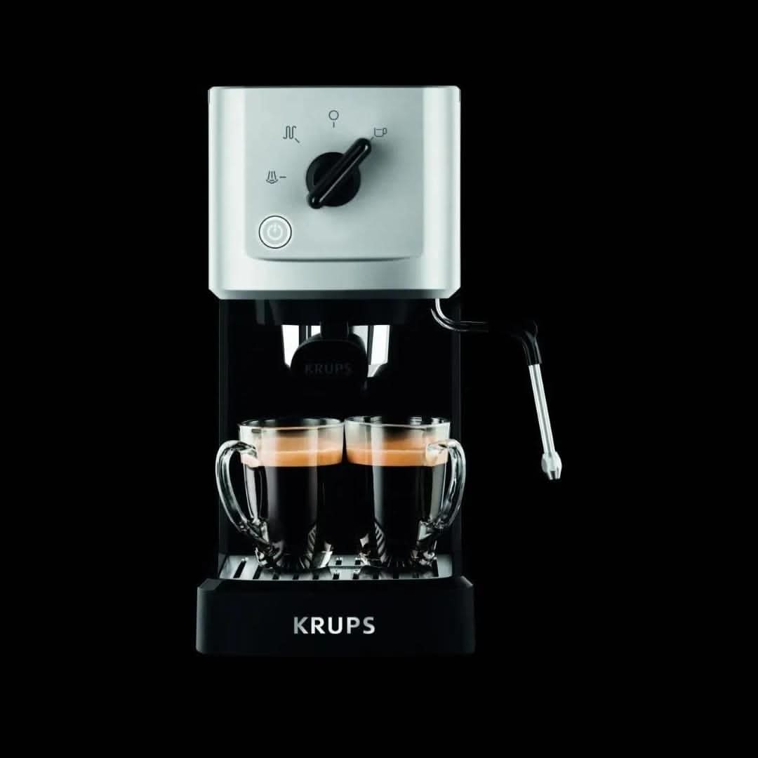 Krups XP3440 Espresso Machine Stainless Steel 1.1 litres - Black/Silver - EU PLUG