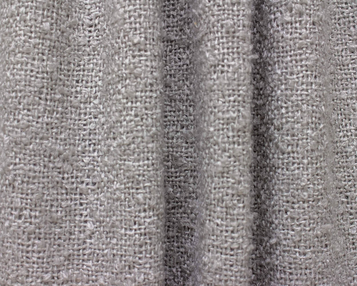 Riva Paoletti Auriella Loose Weaved Fringed Throw - Light Grey