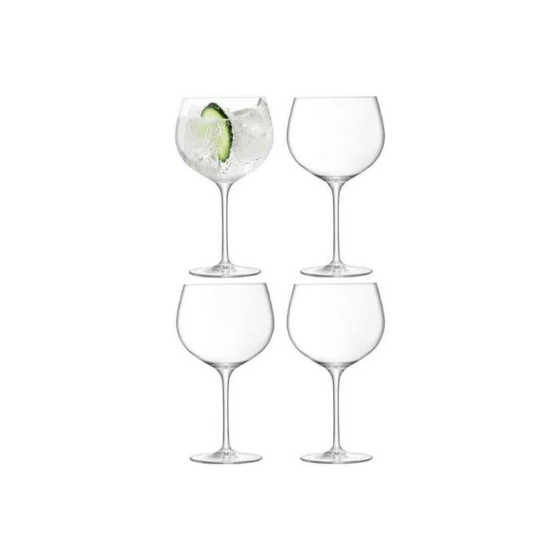 LSA Set of 4 Stemmed Balloon Gin Glasses 680ml Clear