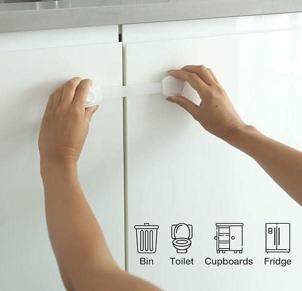 BYTO Magnetic Multi Child & Baby Safety Cupboard Locks White