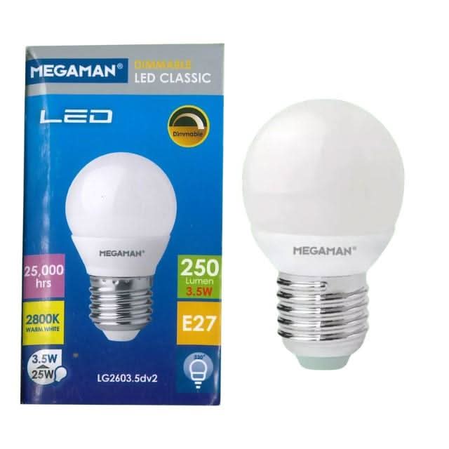 MEGAMAN LED Classic Dimmable Bulb E27 250 Lumen 3.5w Warm White