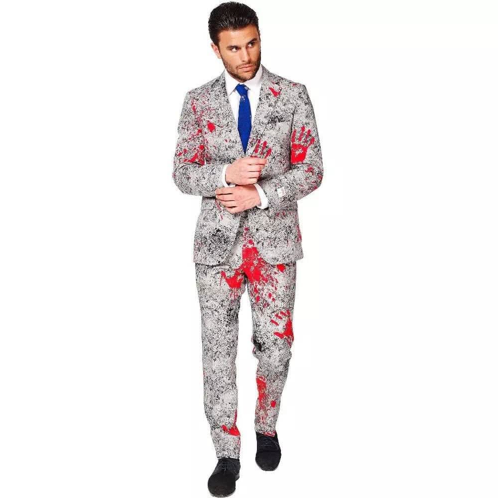 Men's OppoSuits Halloween Suit - Zombiac - Grey - Size 48