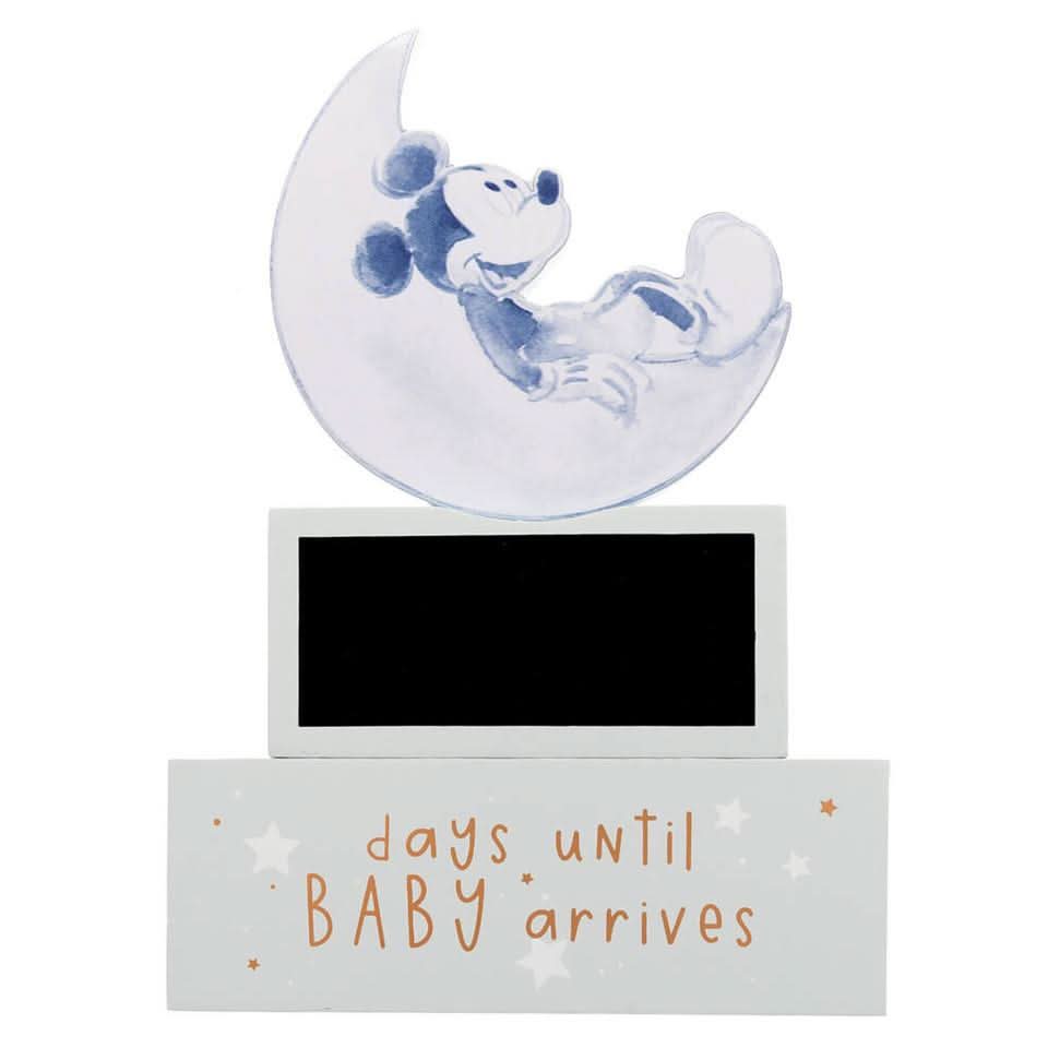 Disney Mickey Countdown to Baby's Arrival Mantel Plaque Blue