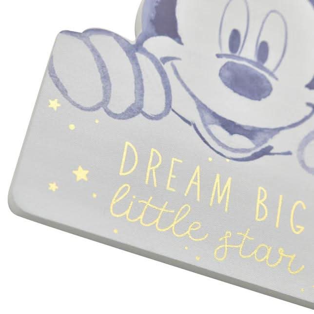 Disney Mickey Mouse Dream Big Little Star MDF Hanging Decoration Blue