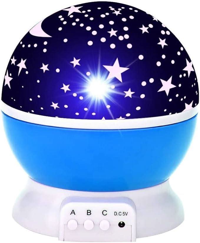 DS Living Moon and Star Projector Night Light for Children Blue