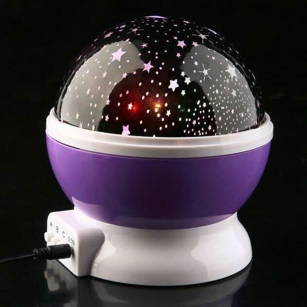 DS Living Moon and Star Projector Night Light for Children Purple