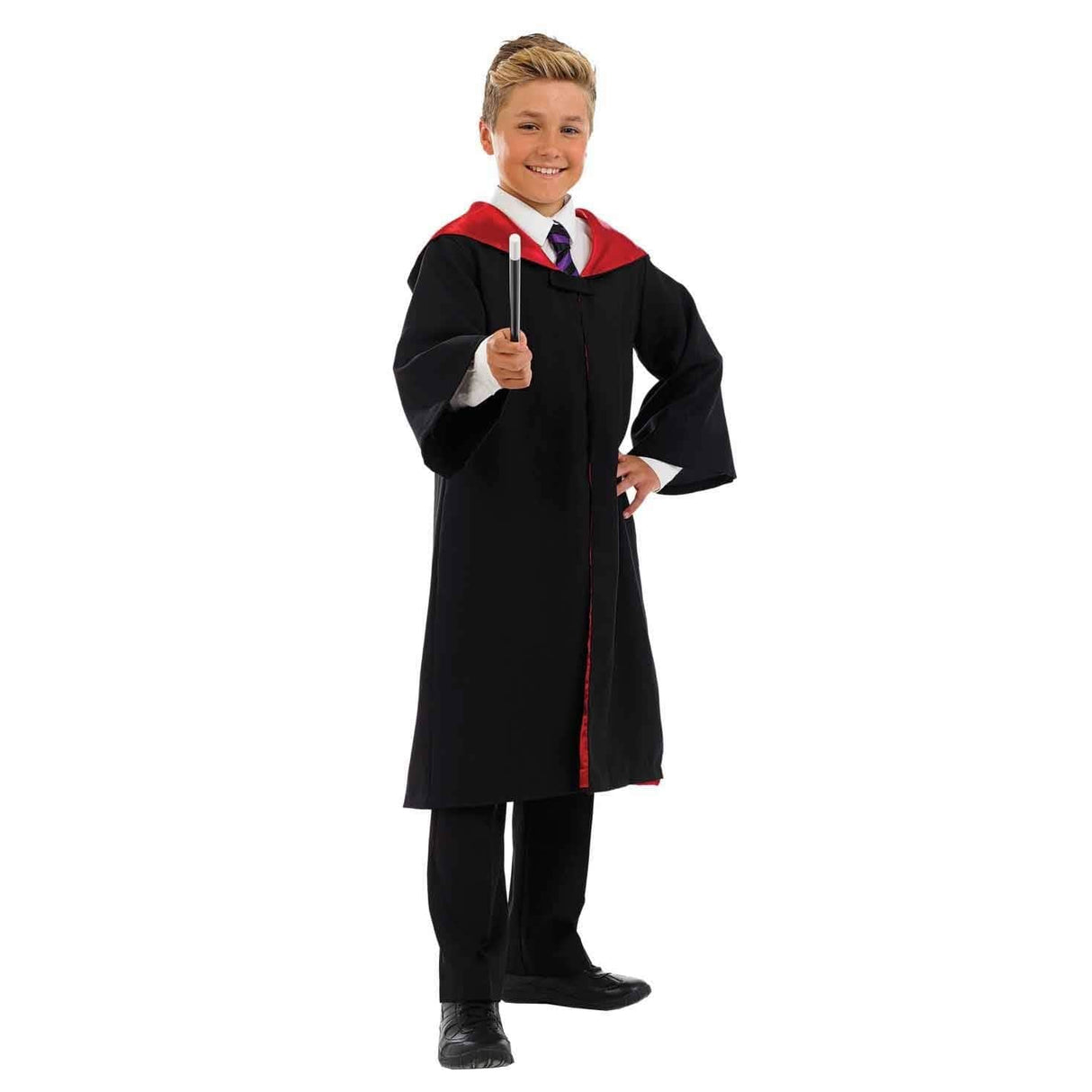 Child Wizard Cape and Wand Set - L
