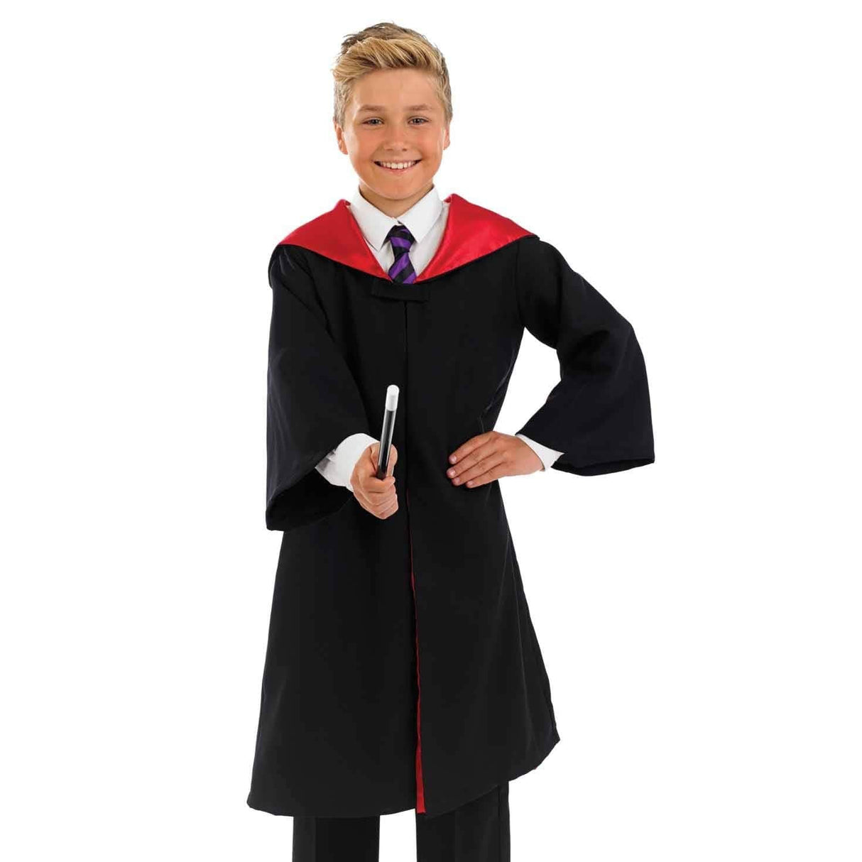 Child Wizard Cape and Wand Set - L
