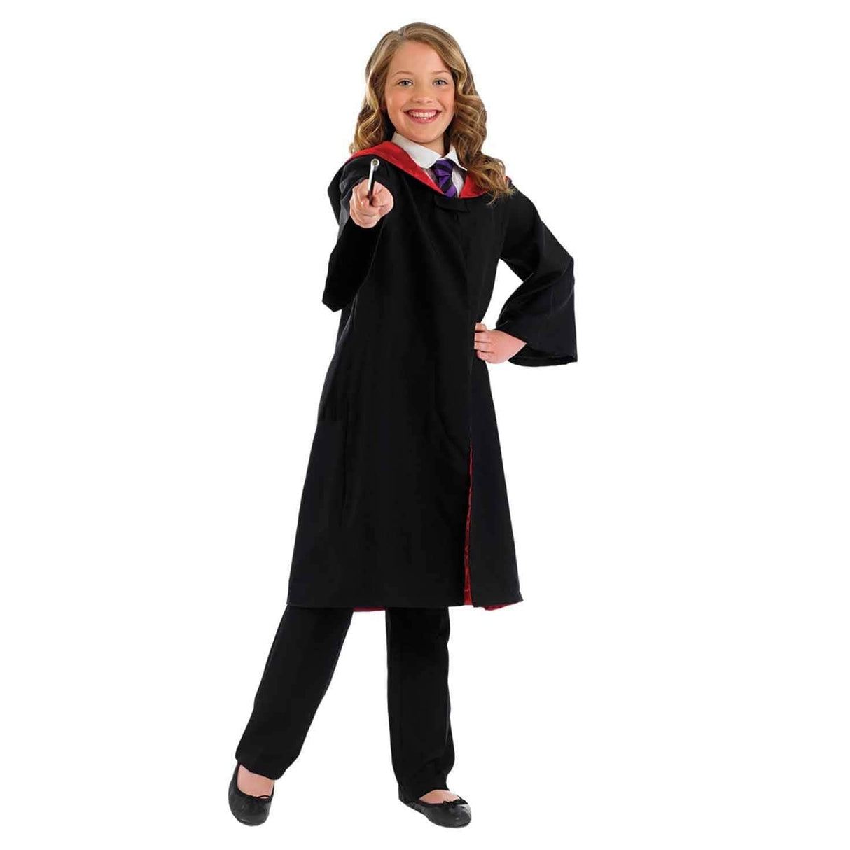 Child Wizard Cape and Wand Set - L