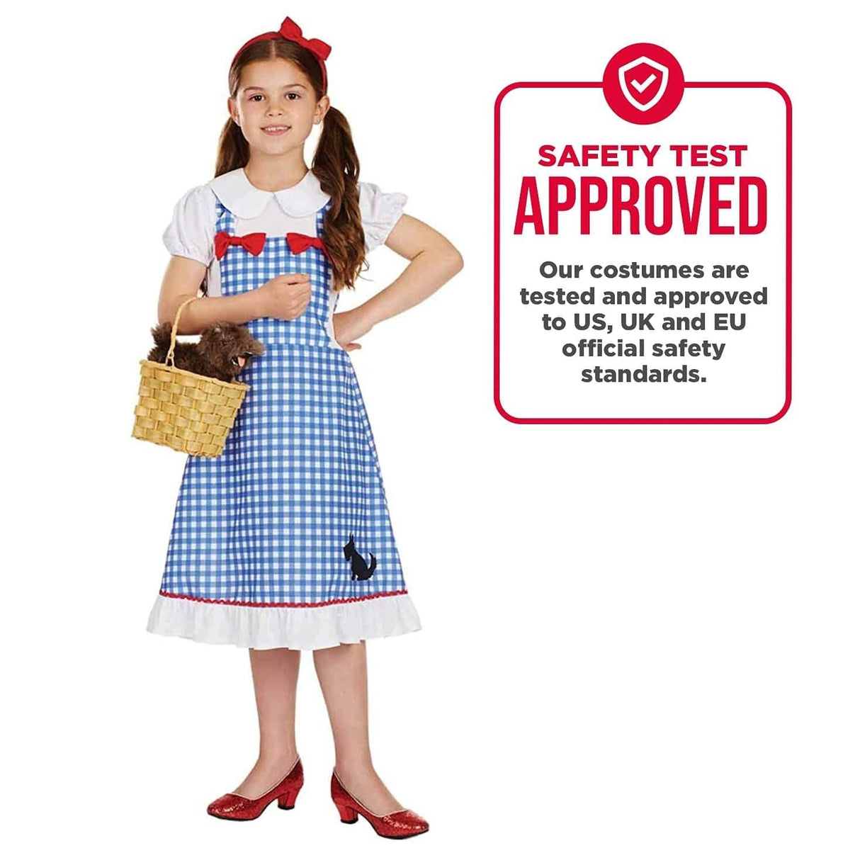 Child Wizard of Oz Dorothy Fancy Dress Costume - 4-6 Years