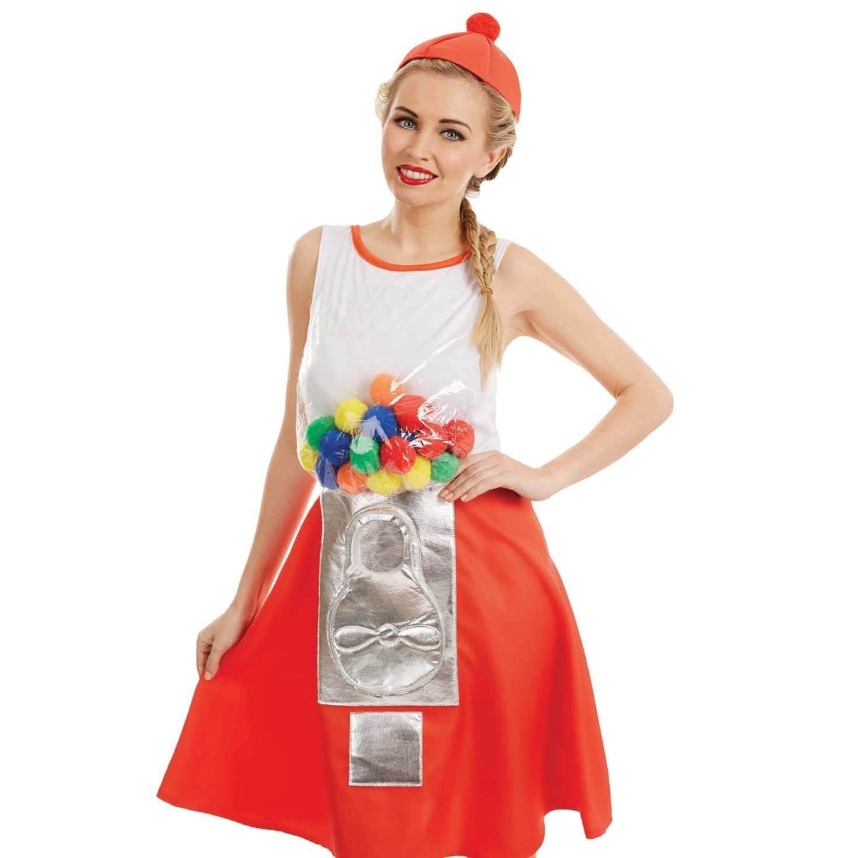 Women's 50s Gumball Machine Dress Costume - L