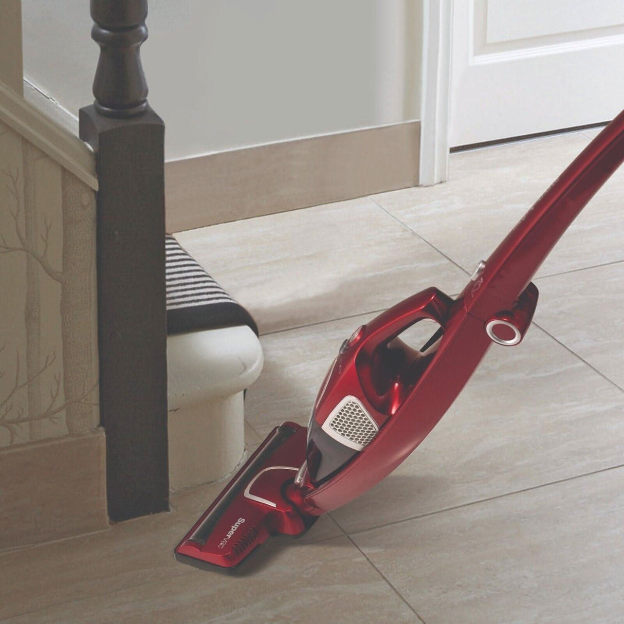 Morphy Richards 2-in-1 SuperVac 35 Cordless Vacuum Cleaner - Upright - Red
