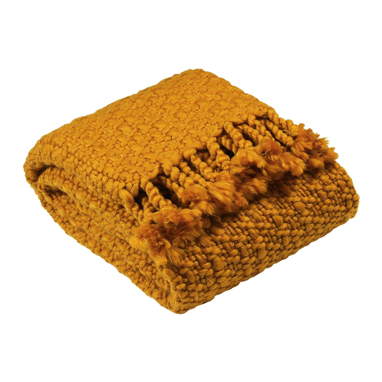Furn Jocelyn Acrylic Throw - Mustard