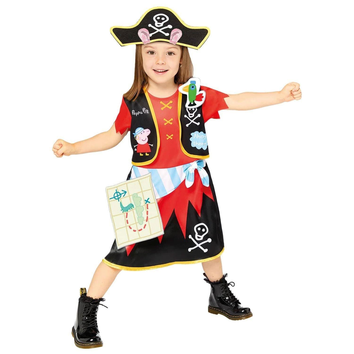Child Peppa Pig Pirate Costume - 12-24 months