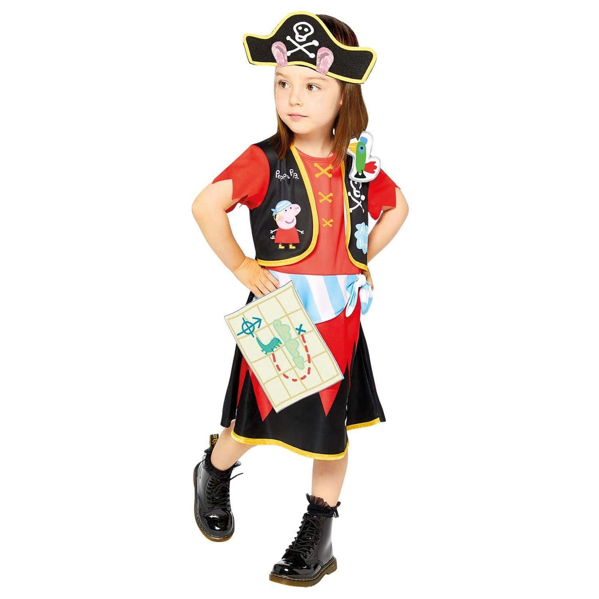 Child Peppa Pig Pirate Costume - 12-24 months