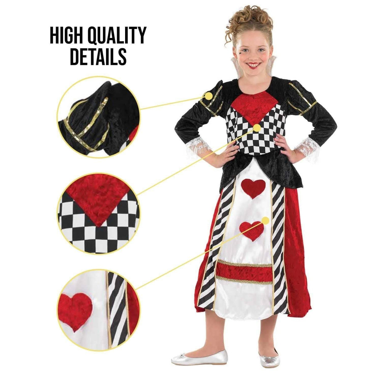 Child Girls Queen of Hearts Book Week Costume - S