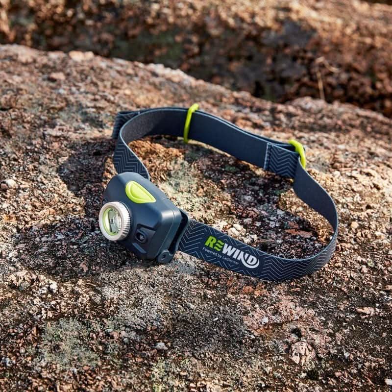 Rewind Rechargeable Headlamp - Adjustable Headband - Micro-usb Charger