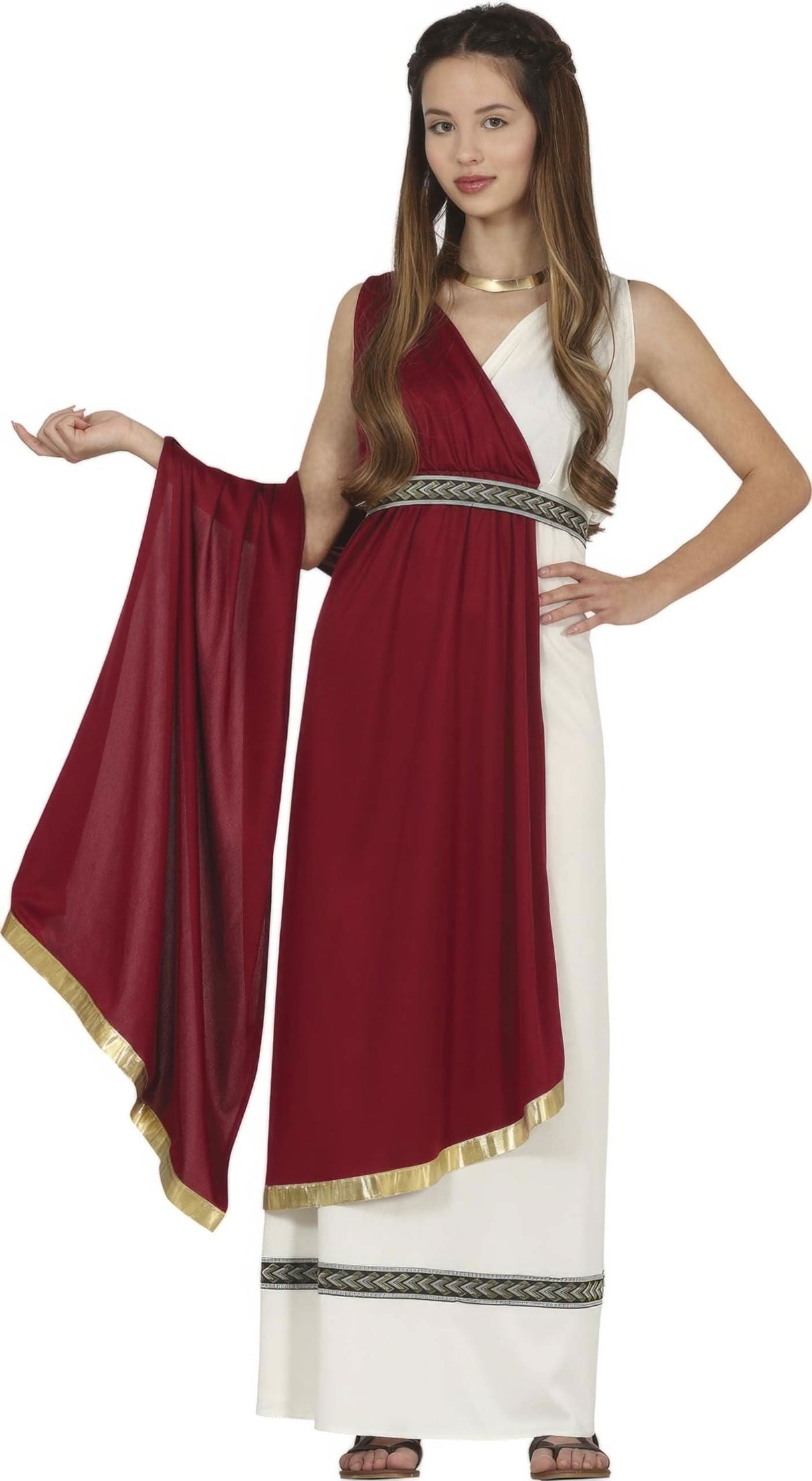 Girls Roman Empress Robe Costume - 5-6 Years
