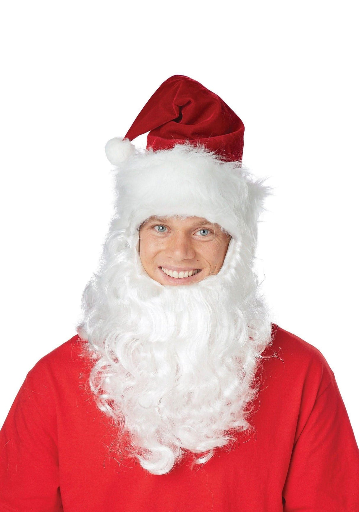 Men's Santa Claus Getup Wig Beard Hat Set