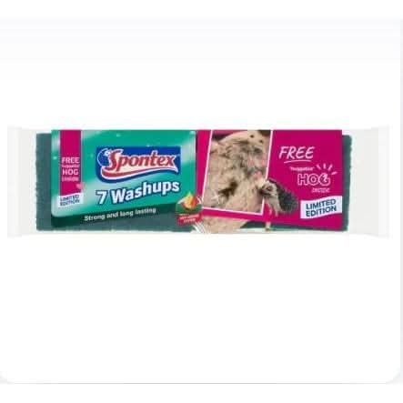 Spontex Washup Sponges 7 pack x 6 + Free Hog