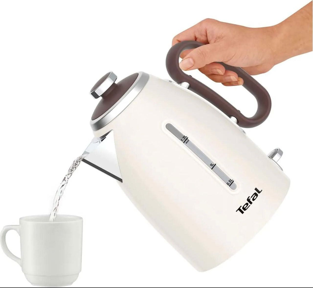Tefal KI780A40 Retra Kettle, 3000W 1.7L Ivory