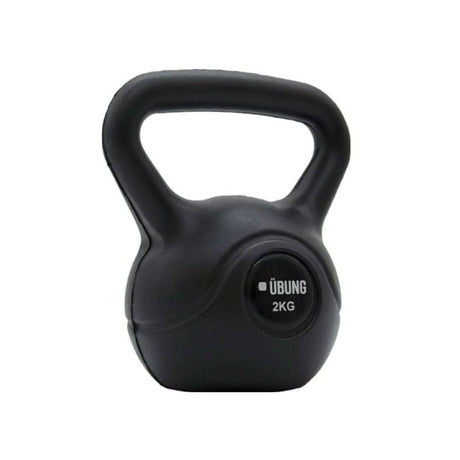 Calitek 2kg fitness kettlebell in black with ergonomic handle for strength training