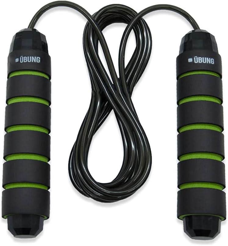 UBUNG Adjustable Skipping Rope with Foam Handles - Green