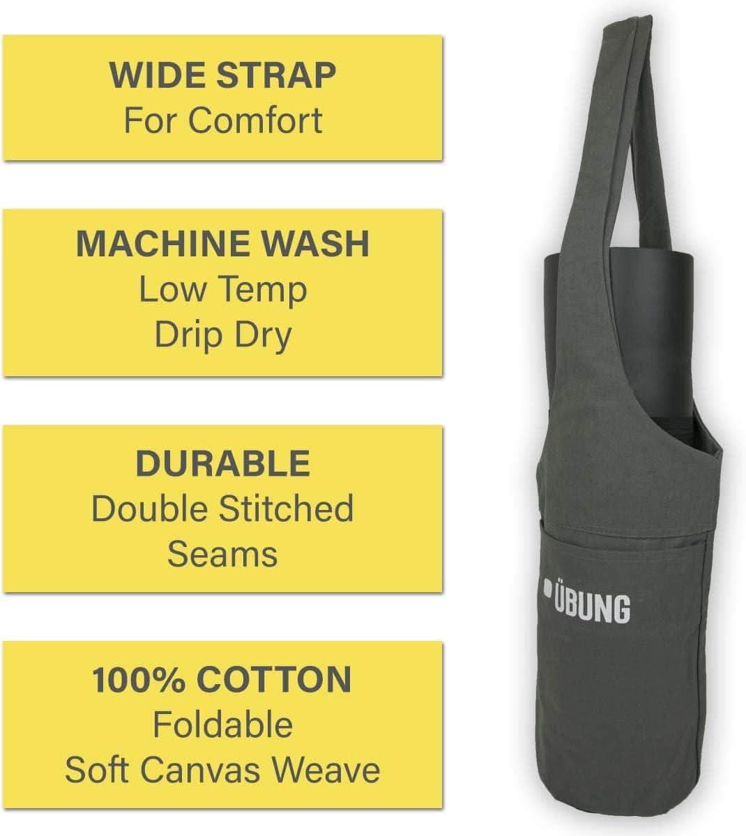 UBUNG Yoga Kit Bag with Pockets & Long Strap - Grey