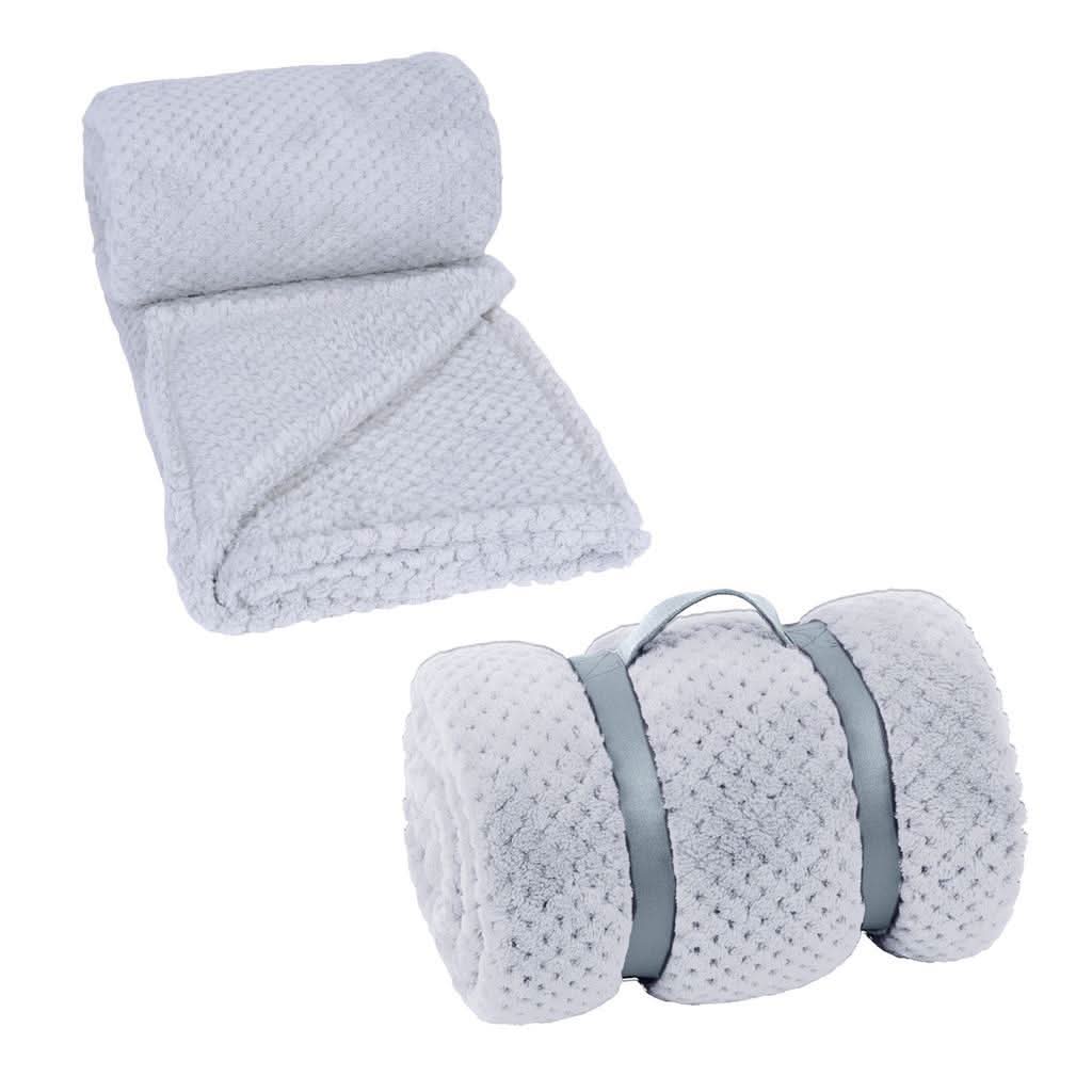 Clarysse Grey Soft Cosy Fleece - 130x160cm