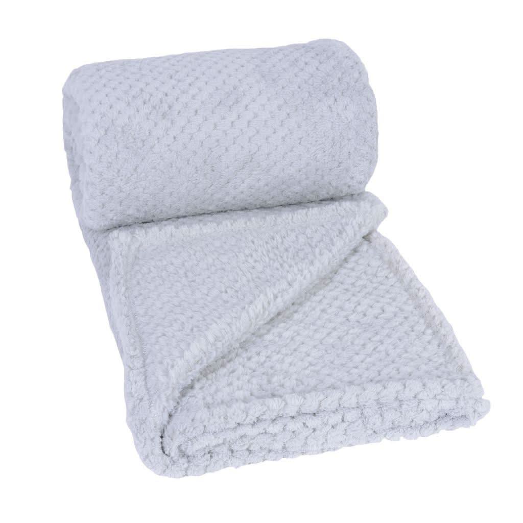 Clarysse Grey Soft Cosy Fleece - 130x160cm