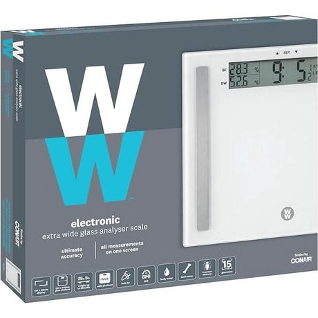 Weight Watchers glass scale with electronic extra wide glass analyzer and digital display