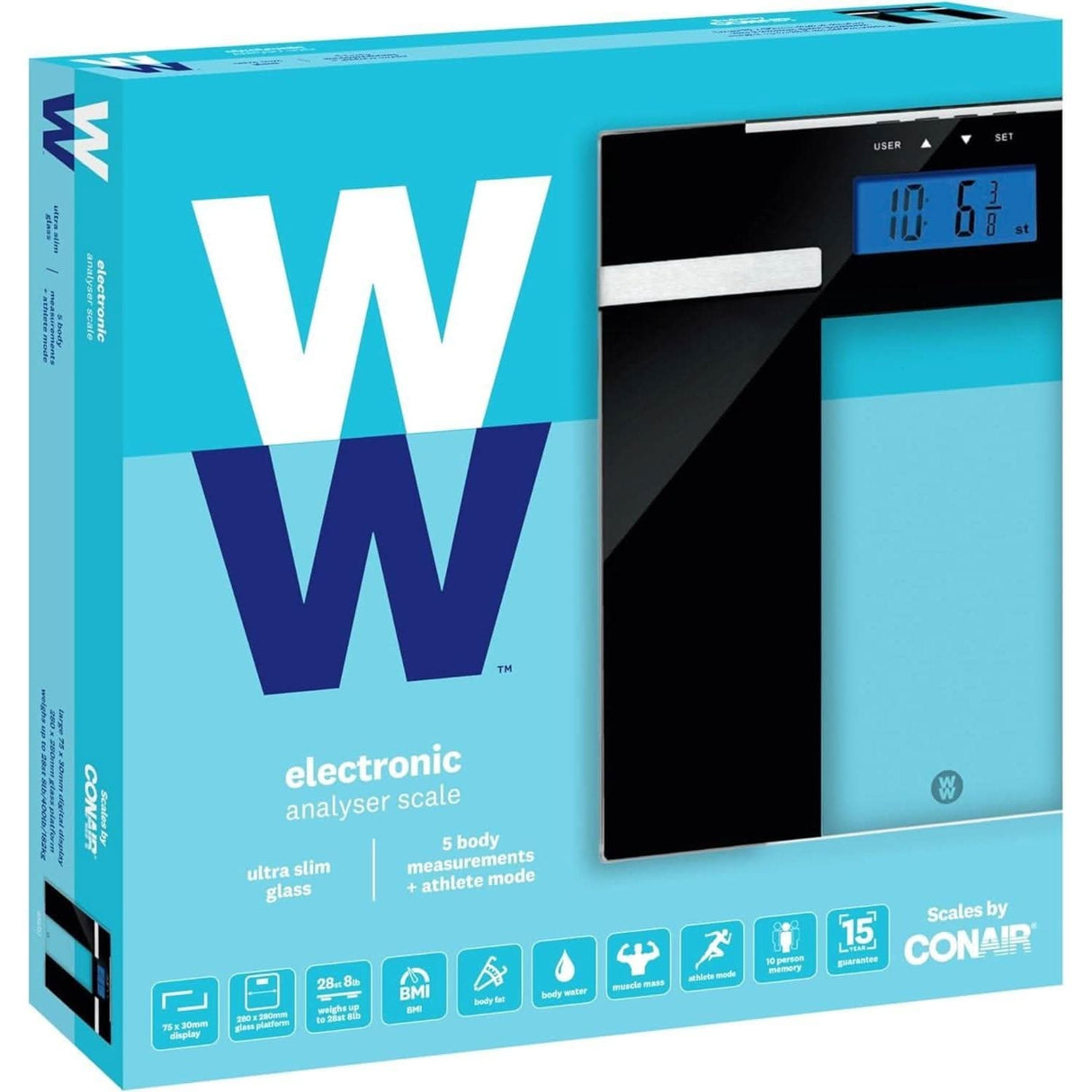 Weight Watchers Ultra Slim Glass Body Analyser Scale