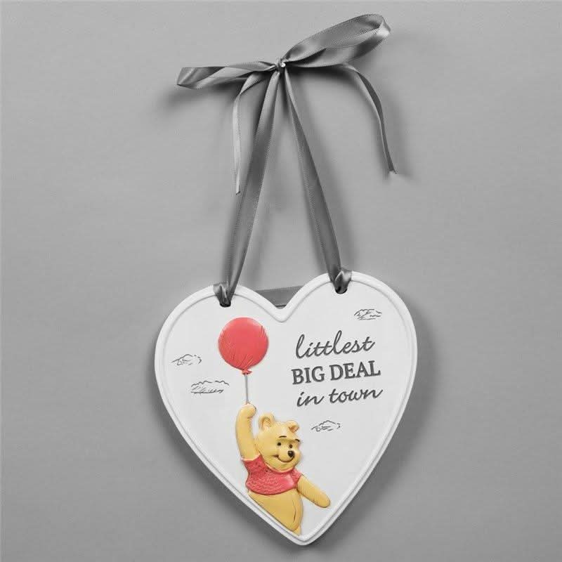 Disney Winnie the Pooh Resin Littlest Big Deal in Town Heart Plaque