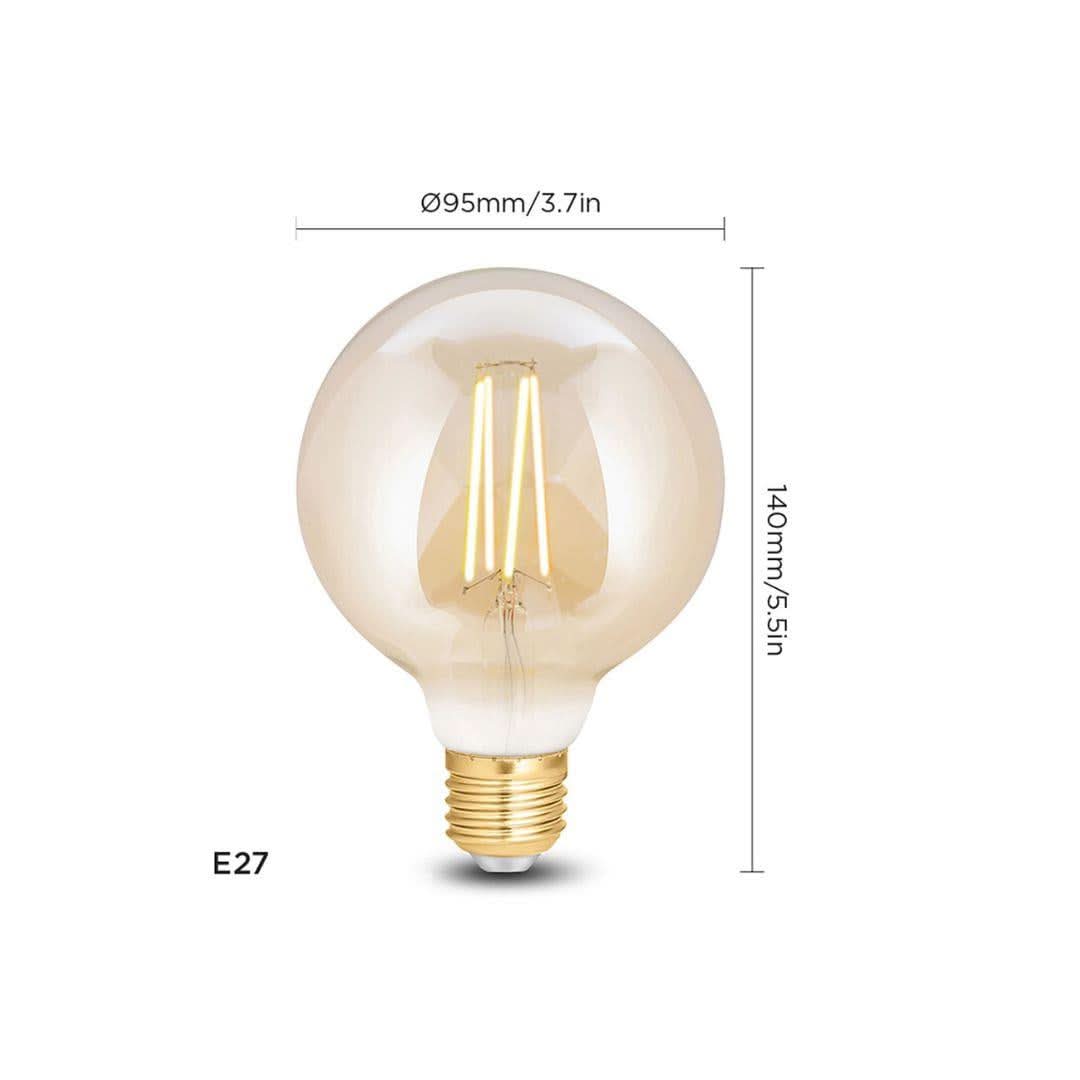 WiZ G95 E27 LED Filament Tunable Amber Lightbulb