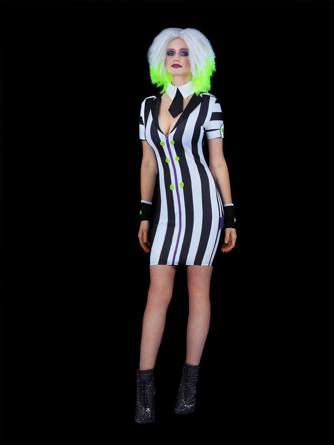 Women's Beetlejuice Halloween Costume - Uk 12-14