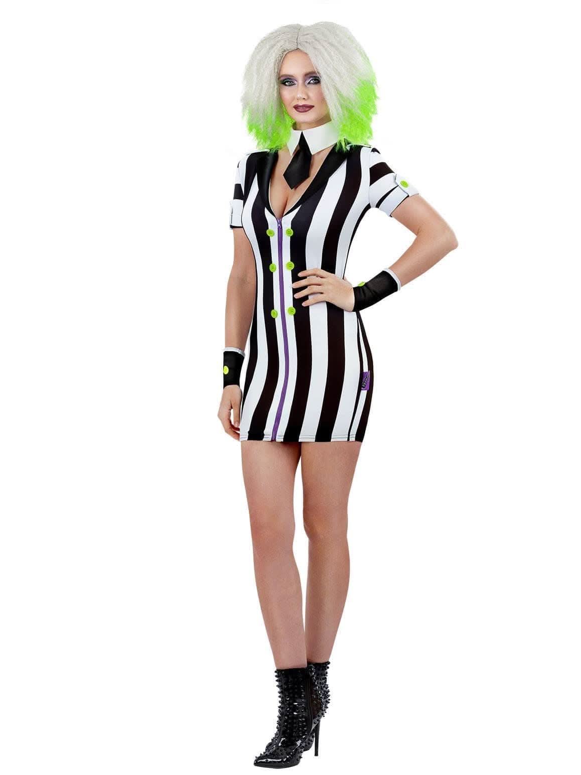 Women's Beetlejuice Halloween Costume - Uk 12-14