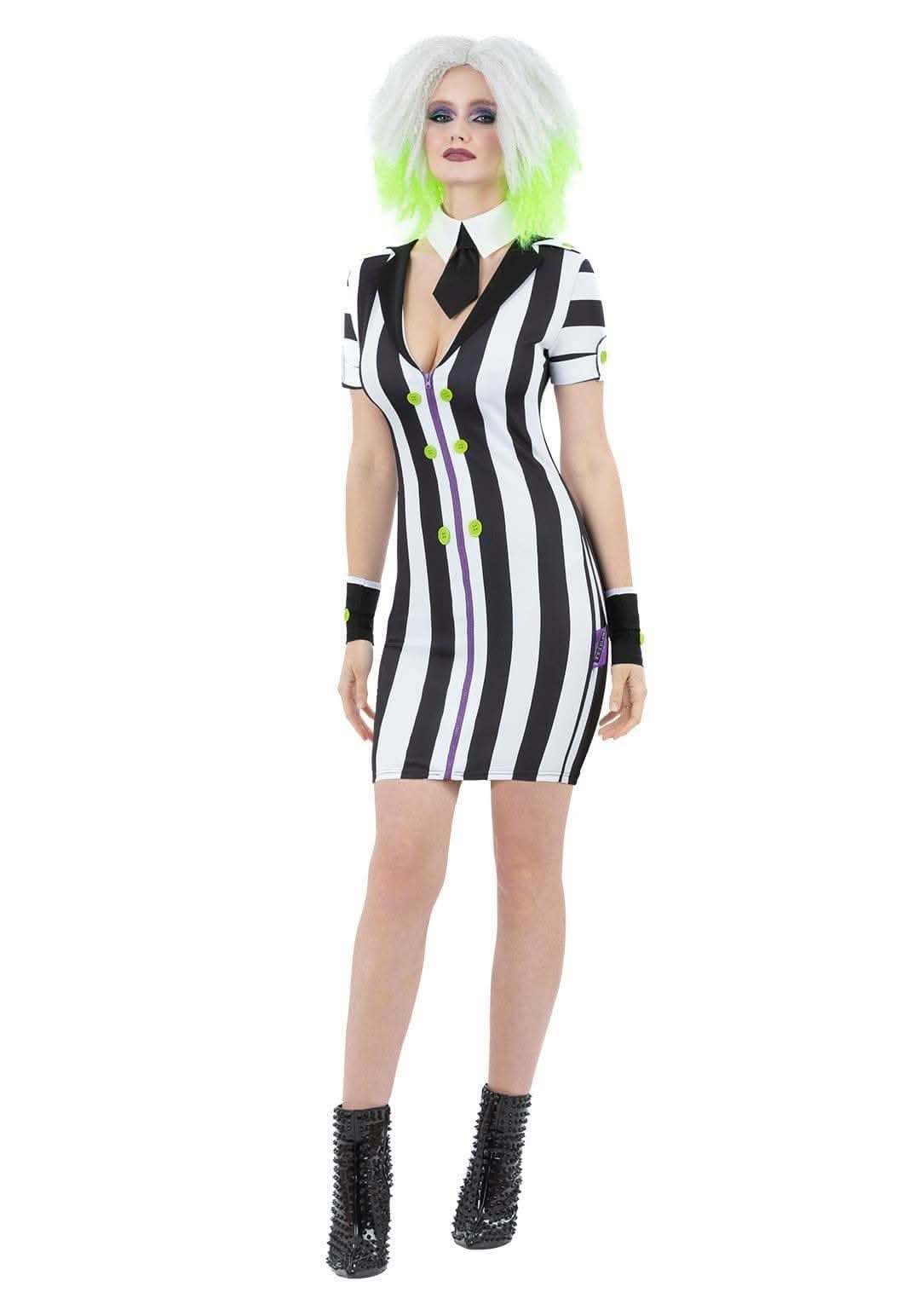 Women's Beetlejuice Halloween Costume - Uk 12-14