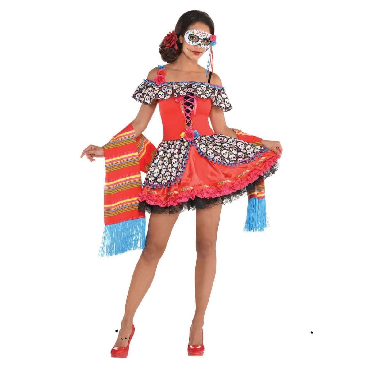 Women's Sugar Skull Dia De Los Muertos Costume - s