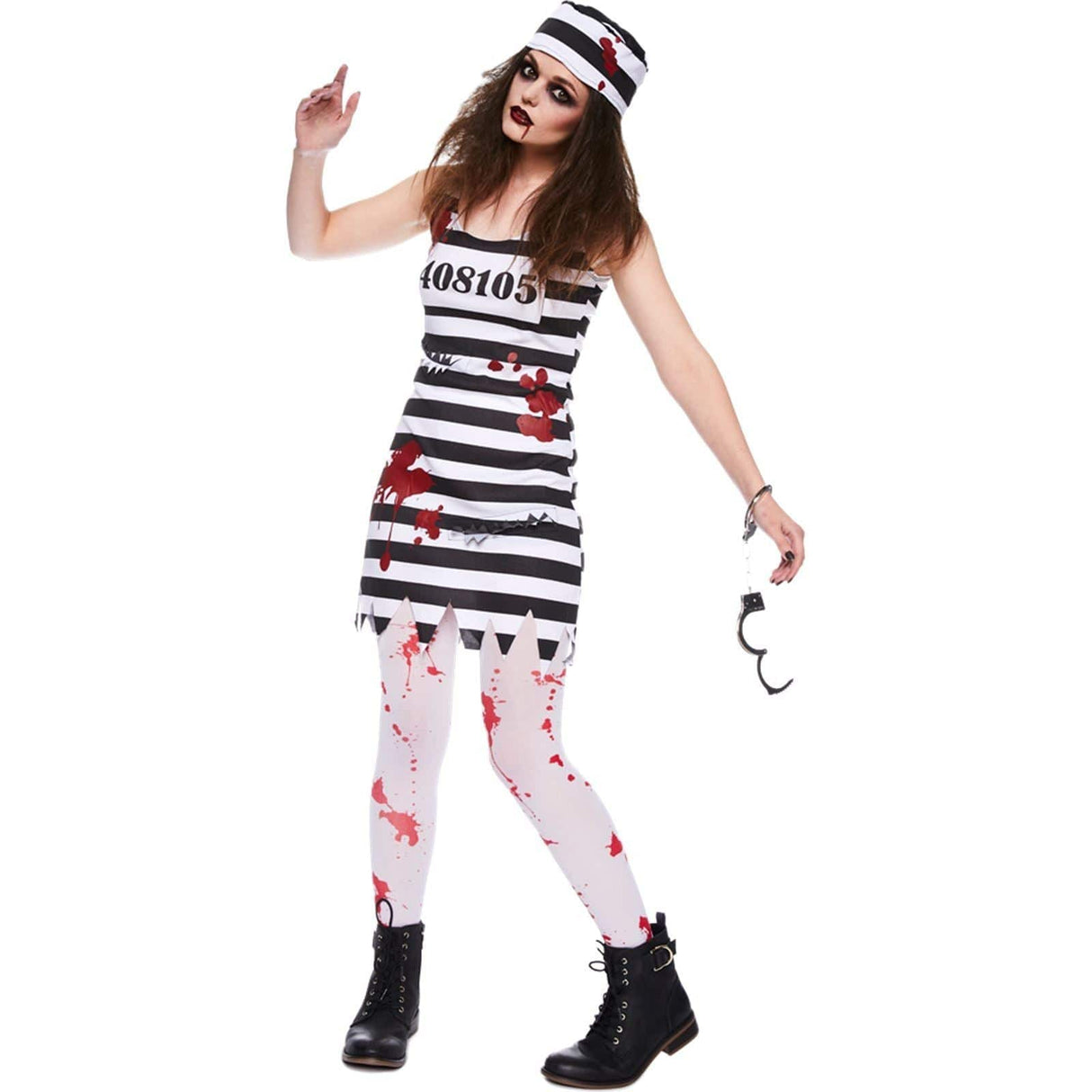 Women's Zombie Prisoner Halloween Costume - S
