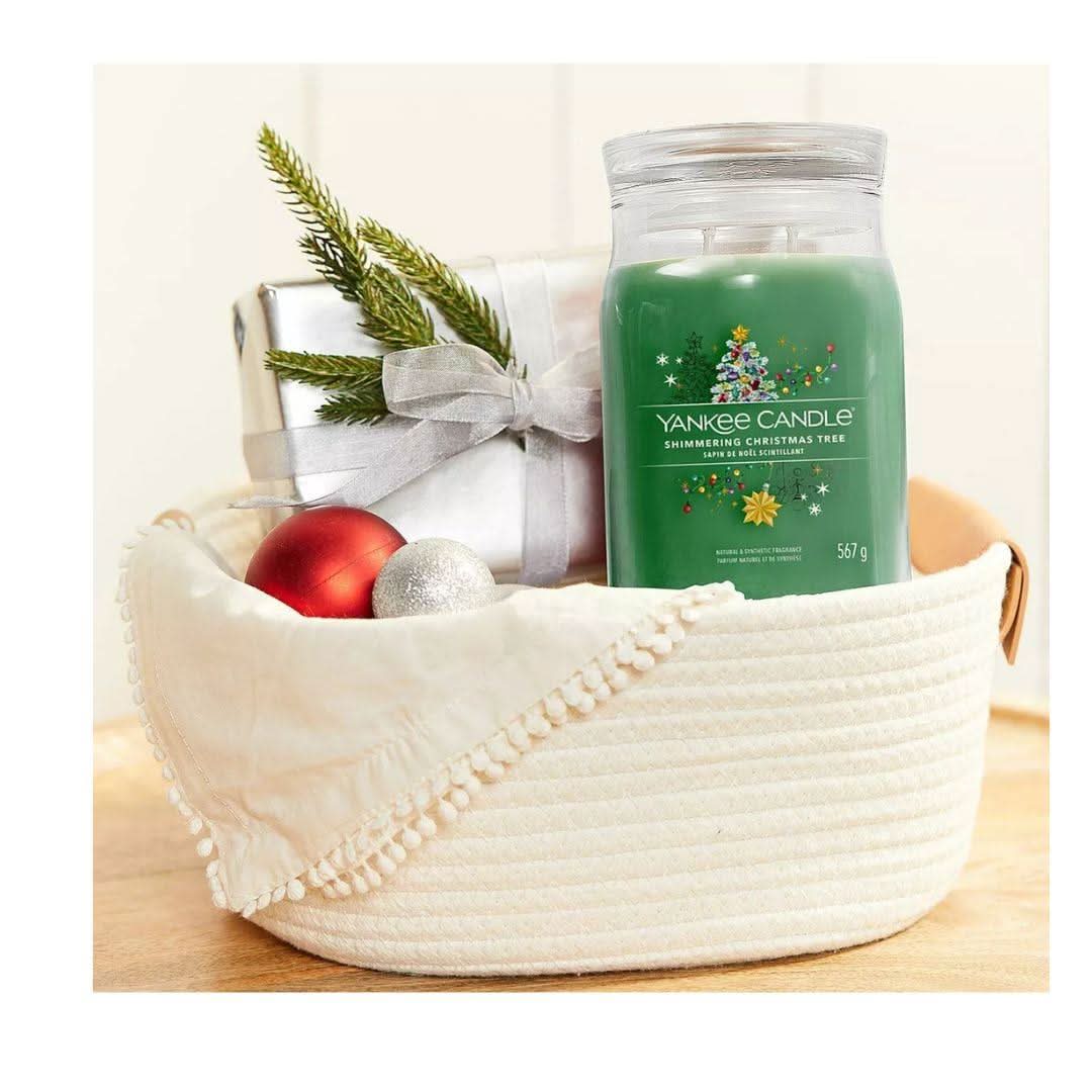 Yankee Candle Signature Shimmering Christmas Tree Large Jar Green 567g
