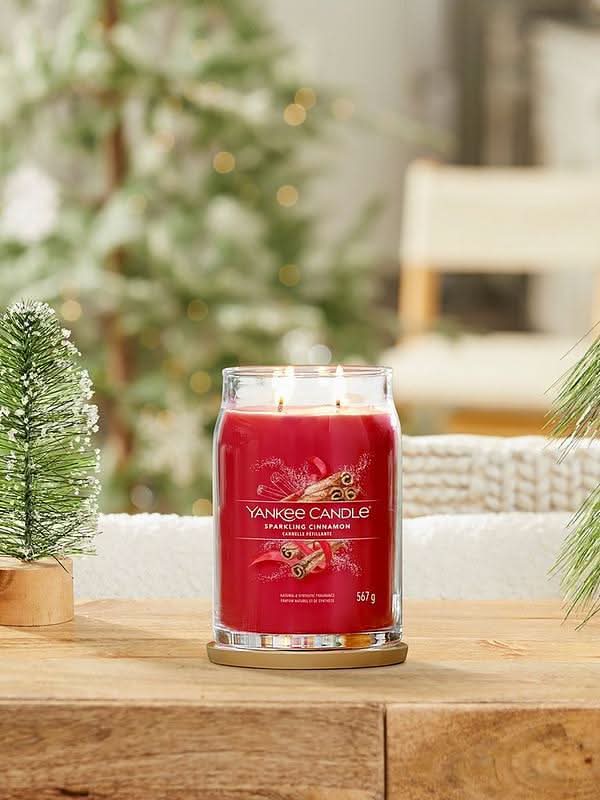 Yankee Candle Signature Sparking Cinnamon Large Red 567g