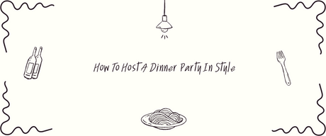 Elegant dinner party setup with a black and white classy colour theme