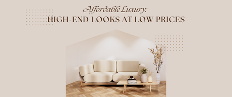 Minimalist living room with beige sofa and modern decor showcasing affordable luxury home decor
