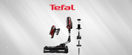 Tefal cordless vacuum showcasing its features and accessories 