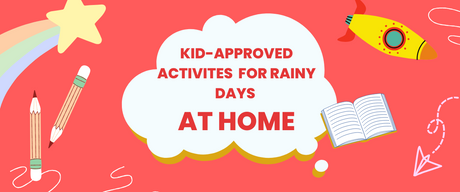 Kid-approved indoor activities for kids and rainy day fun at home with books and drawing supplies