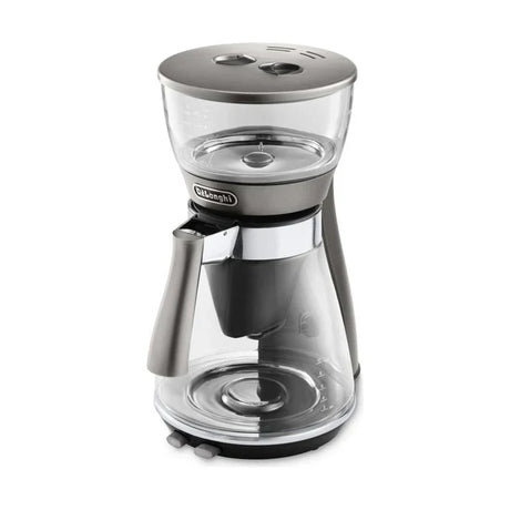DeLonghi sleek home coffee machine with transparent water tank for sale