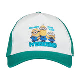 Minions Kids Ready for the Weekend Baseball Cap One Size Green