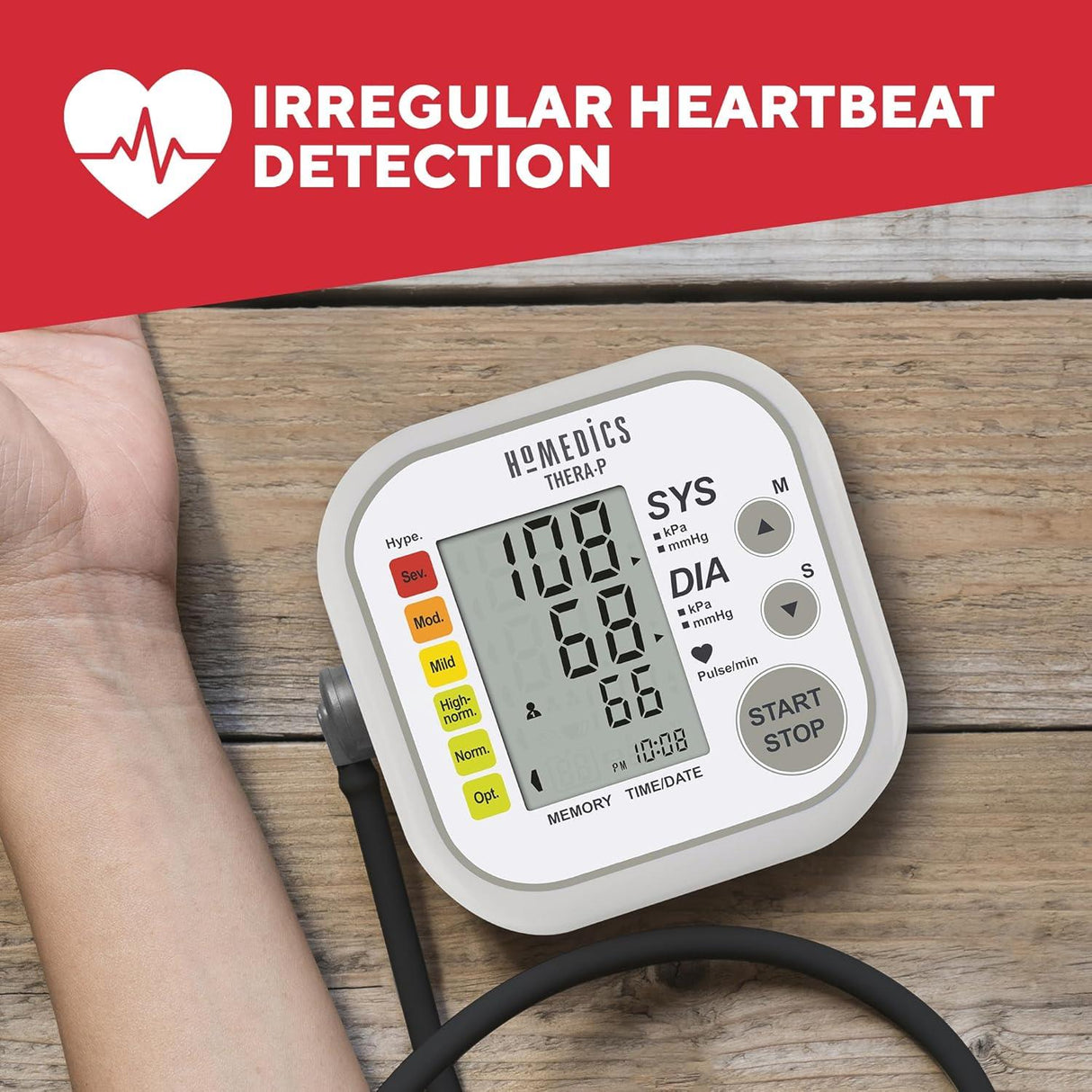 HoMedics Thera-P Automatic Arm Blood Pressure Monitor with Arrhythmia Detection
